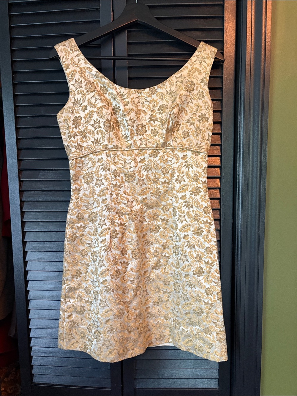 Vintage Gold Brocade Dress